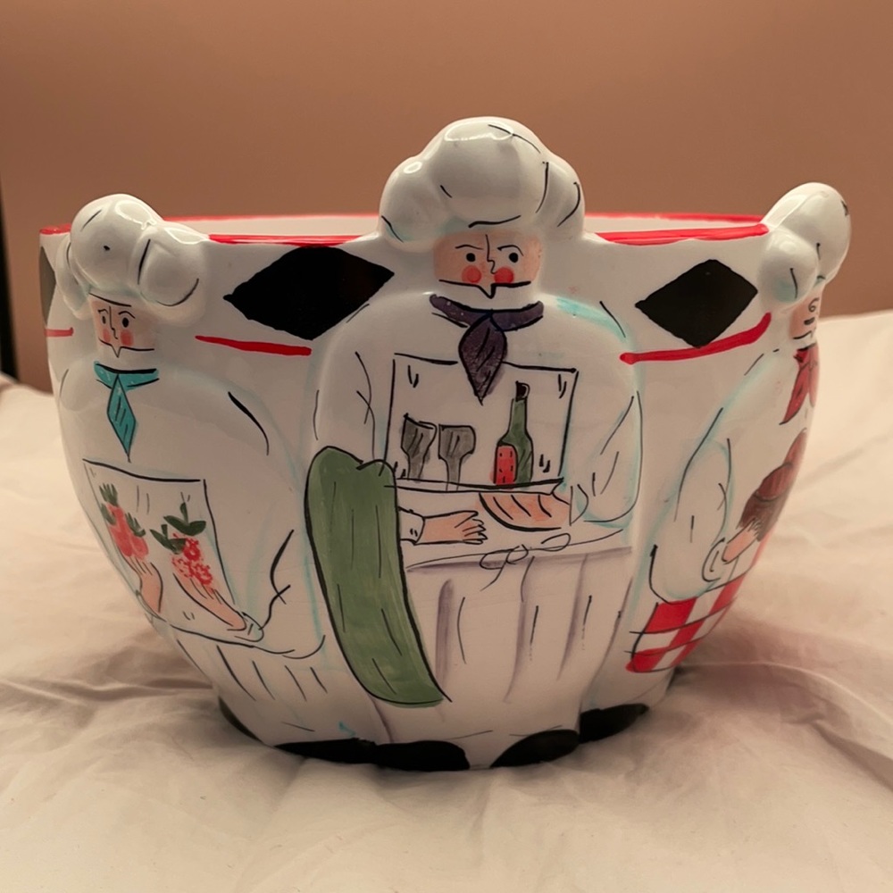 Ceramic 3 Chef Black Diamond Decorative Bowl
